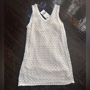 ZARA Women’s Crochet White/Beige Dress
